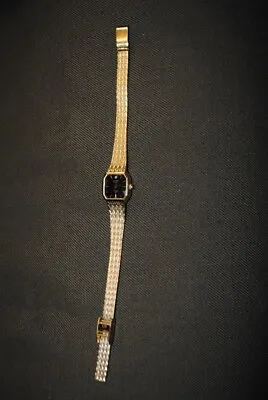 Old Vintage Rotary DIAMOND - Wrist Quartz Gold-plated Japanese Watch. • $50