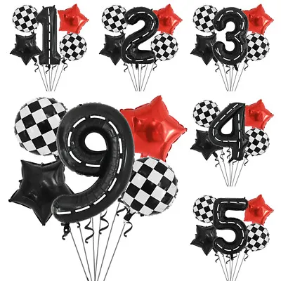 4D Racing Car Foil Balloon Theme Birthday Toy Car Racing Boys Kids Party Decor • £5.79