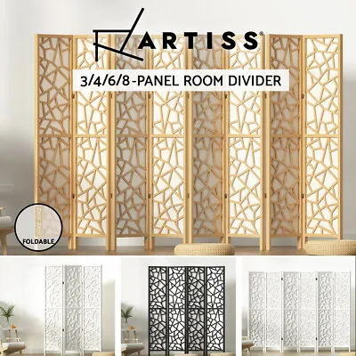 $115.95 • Buy Artiss Clover Room Divider Screen Privacy Wood Dividers Stand 3/4/6/8 Panel