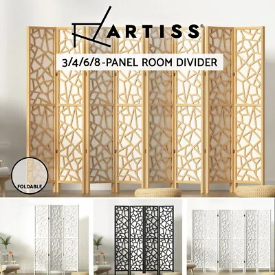 Artiss Clover Room Divider Screen Privacy Wood Dividers Stand 3/4/6/8 Panel • $239.95