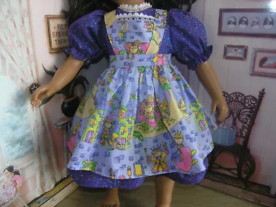 Purple Dress Princess Print Apron 2 Piece Dress 23  Doll Clothes Fits My Twinn • $21.95