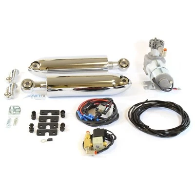 $1480 • Buy AirFX BK-HD-VR17-CR-1 Chome Rear Air Ride Suspension Kit 06-17 Harley V-Rod
