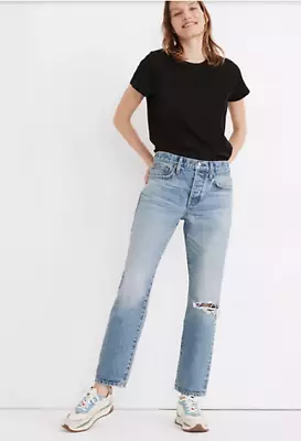 MADEWELL Rivet & Thread Low-Rise Straight Selvedge Jeans Size 28 NWD $198 MB506 • $35