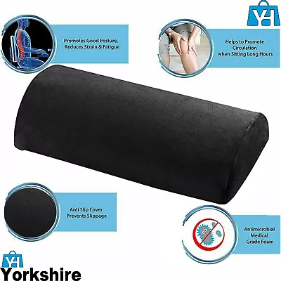 Half Moon Pillow Memory Foam Cushion Knee Leg Hip Back Support Neck Pain Relief • £11.94