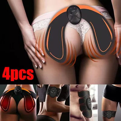 4pcs EMS Abs Stimulator Muscle Abdominal Trainer Belt Fitness Workout Equipment • $13.26