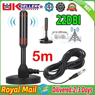 £16.89 • Buy 22dBi Digital Freeview Antenna Truck Boat Campervan Gain DVB-T TV Aerial Car UK