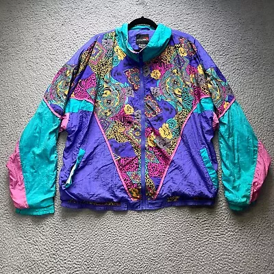 MTA Pro Jacket Size 40 Retro Colorful Full Zip Windbreaker • $15.96