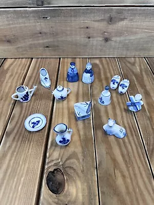 Enescoware 88420 Miniatures Dutch Delft Style Taiwan Assorted Lot • $12