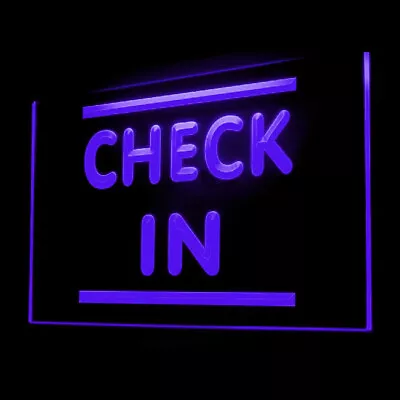 120083 Check In Hotel Motel Anytime Available Display LED Light Neon Sign • $22.47