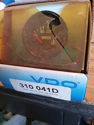 VDO  250F Electric Water Temperature Gauge  2-3/16  Dia 12VD  Illuminated • $50