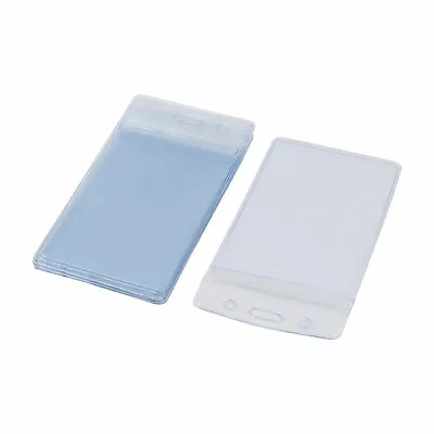 Wholesale Clear Plastic Vertical ID Card Badge Holder Size: 6.8 X 11.3 Cm • $4