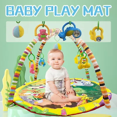 Baby Play Blanket Fitness Frame Crawling Mat Newborn Activity Mat Toys GiftUK • £15.19
