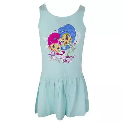 Girls Shimmer & Shine Genies Sleeveless Sun Rara Skirt Cotton Dress 2 To 7 Years • $21.88