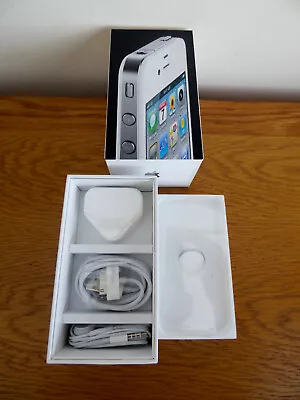 Genuine Box + Accessories For Apple IPhone 4 Model A1332  16GB White - No Phone • £16.99