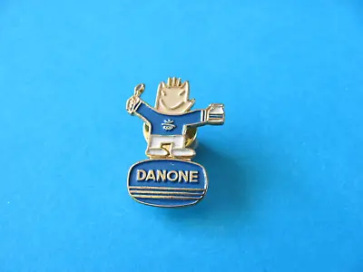 DANONE YOGURT Cobi Olympic Mascot Pin Badge. VGC. Back Stamped. • £2