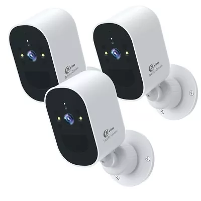 3PK Wireless Battery Camera WiFi Camera 4MP In/Outdoor Security Camera System • $71.99