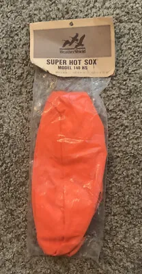 VINTAGE Weather Shield Nylon Fleece Blaze Orange Super Hot Sox Size XL • $20
