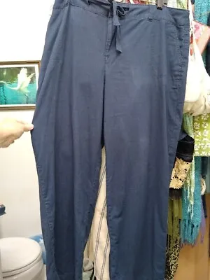 Merona Linen Cotton Blend Navy Blue  Pants With Pockets.  Size 16W • $15.99