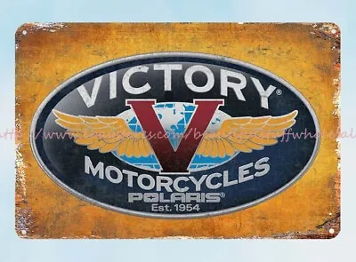 Victory Motorcycles Automobile Garage Metal Tin Sign Office Restaurant Decor • $18.89