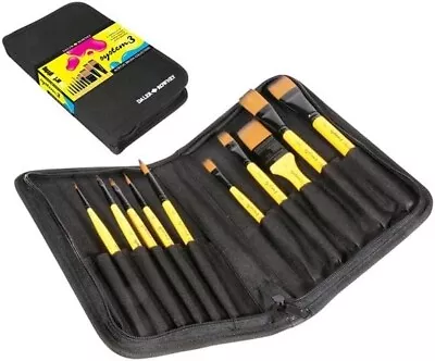 Daler Rowney - System 3 - Set Of 10 Brushes With Zip Case • £25