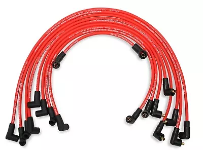 Mallory 604 8mm Red Pro Wire Spark Plug Wire Set Small Block Chevy Skt. Cap Over • $113.44