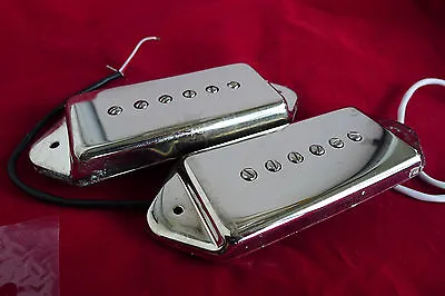 Pair Genuine Epiphone Casino P90 P-90 Dog Ear Pickups Brass Cover Chrome • $26.99