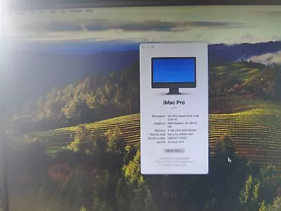 Hackintosh I7 8700K Sonoma 32GB Thunderbolt 3 RX580 8GB See Pics For SW Inc • £899