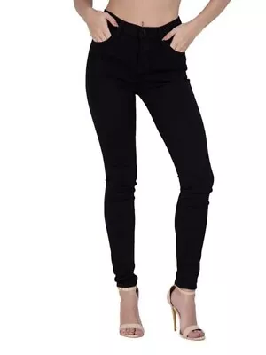 $198 J Brand Jeans Women's Black Maria High Rise Skinny Denim Pants Size 23 • $119