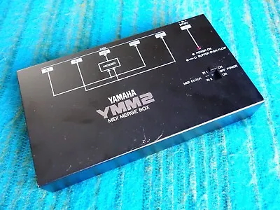 Yamaha YMM2 Midi Merge Box W/ AC Adapter - 80's Vintage - I021 • $79