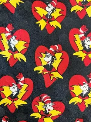 Dr. Seuss Cat In The Hat Black Red Yellow Silk Necktie Tie Mno0320b #v03 • $7.59