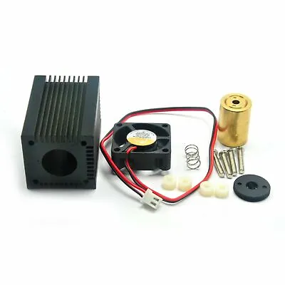 Housing W/ Violet/BLue 405nm-450nm Glass Lens & Fan For 9mm Laser Diode Module • £15