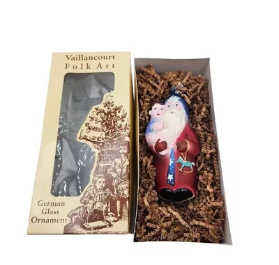 Vtg Vaillancourt Folk Art German Glass #7 Starlight Santa Ornament Christmas  • $49.99