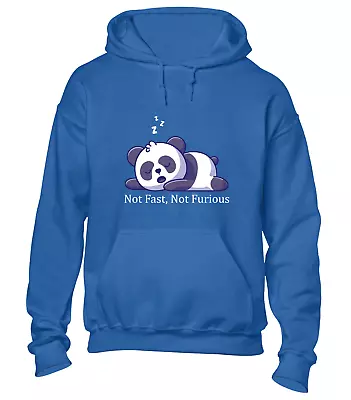 Not Fast Panda Hoody Hoodie Funny Cute Animal Lover Design Cool New Top • £16.99