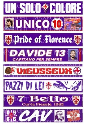 2 Sciarpe Ultras Collettivo Viola Firenze Sciarpa Celebrativa
