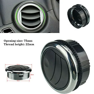 75MM Rotating Vent Air Outlet Round Ceiling Fits Car RV Bus A/C Air Conditioner • $10.99