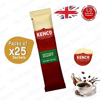 25 X Kenco Decaf Decaff Instant 1 Cup Individual Coffee Sticks Sachets • £4.99