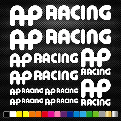 Fits 10x AP RACING Vinyl Decal Stickers Sheet Sponsors Auto Tuning Quality • £8.49