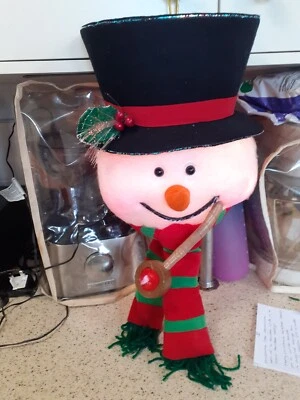 £25.99 • Buy Premier Christmas Fibre Optic Wall Hanging Snowman Head