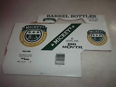 Vintage MICKEY'S MALT LIQUOR BEER 6 PACK BOTTLE BOX Heileman Wisconsin Wi Bar • $2