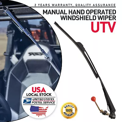Universal UTV Manual Hand Operated Windshield Wiper For CASE Polaris Yamaha US • $10.99