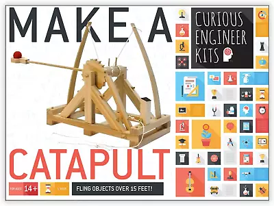 Make A Working Wooden Catapult Kit | Designed By Leonardo Da Vinci | Historical  • $44.99