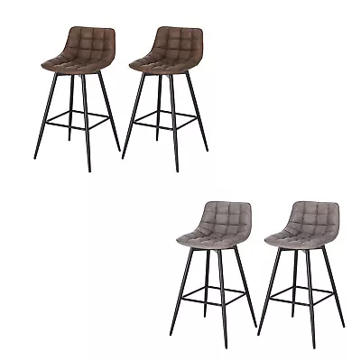 £86.99 • Buy 2x Bar Stools Dining Room Kitchen Breakfast High Chairs With Footrest Barstool