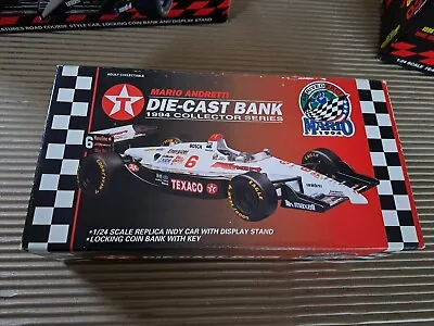 1994 Diecast Nascar Mario Andretti Texaco Halvoline Indy Car Bank 1:24 X6-18 • $45