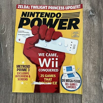 NINTENDO POWER 206 Wii W/poster Metroid Prime 3 Zelda Twilight Princess • £16.49