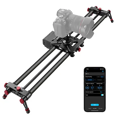 Neewer 80cm App Control Motorized Camera Slider Carbon Fiber Dolly Rail Slider • $324.99