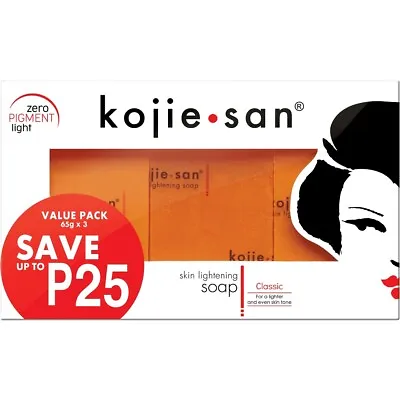 Genuine 3X65g Kojie San Kojic Acid Soap Bars Skin Lightening Kojiesan Whitening • £6.49