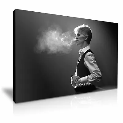  DAVID Bowie Smoking Stretched Canvas Print Wall Art Home Decoration More Sizes • £49.99