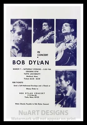 $64.99 • Buy Framed Vintage Style Rock 'n' Roll Poster  BOB DYLAN In Concert ;12x18