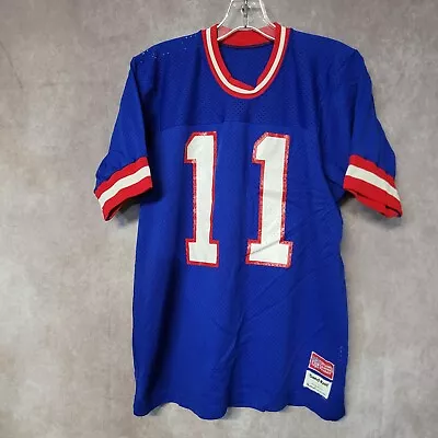 Vintage 80s Sand Knit  NFL New York Giants Phil Simms 11 Jersey Mens XL • $24.99