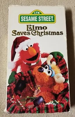 Sesame Street Elmo Saves Christmas VHS Video Tape 1996 Muppets CTW Jim Henson • $5.95